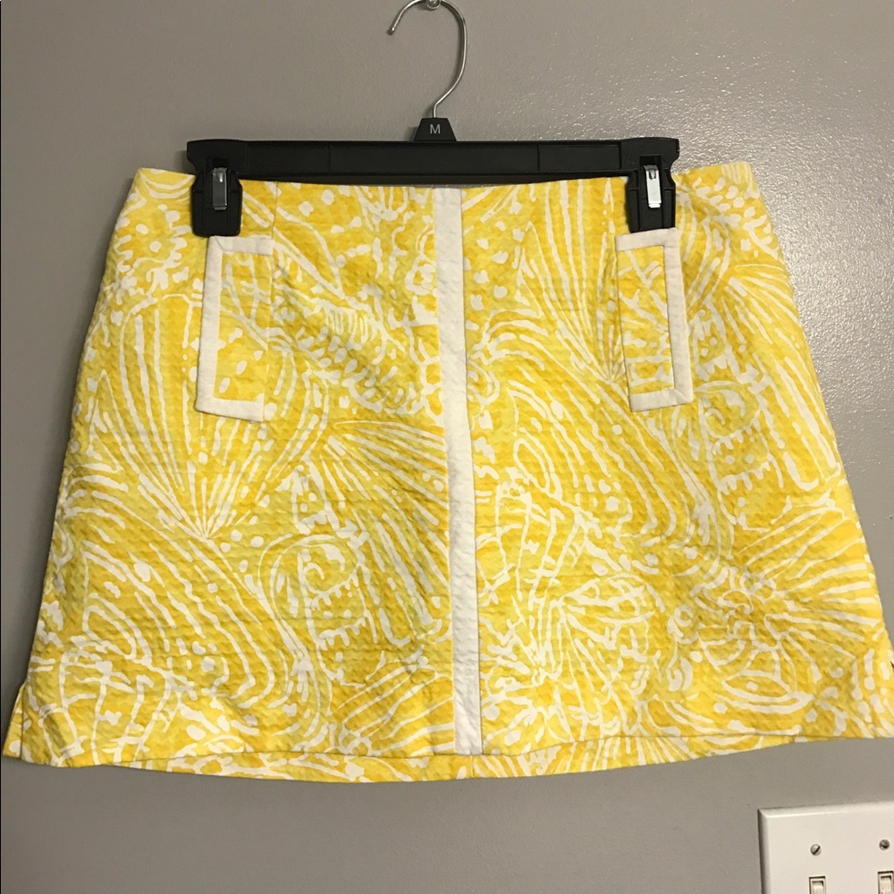 yellow lilly pulitzer skirt skort
