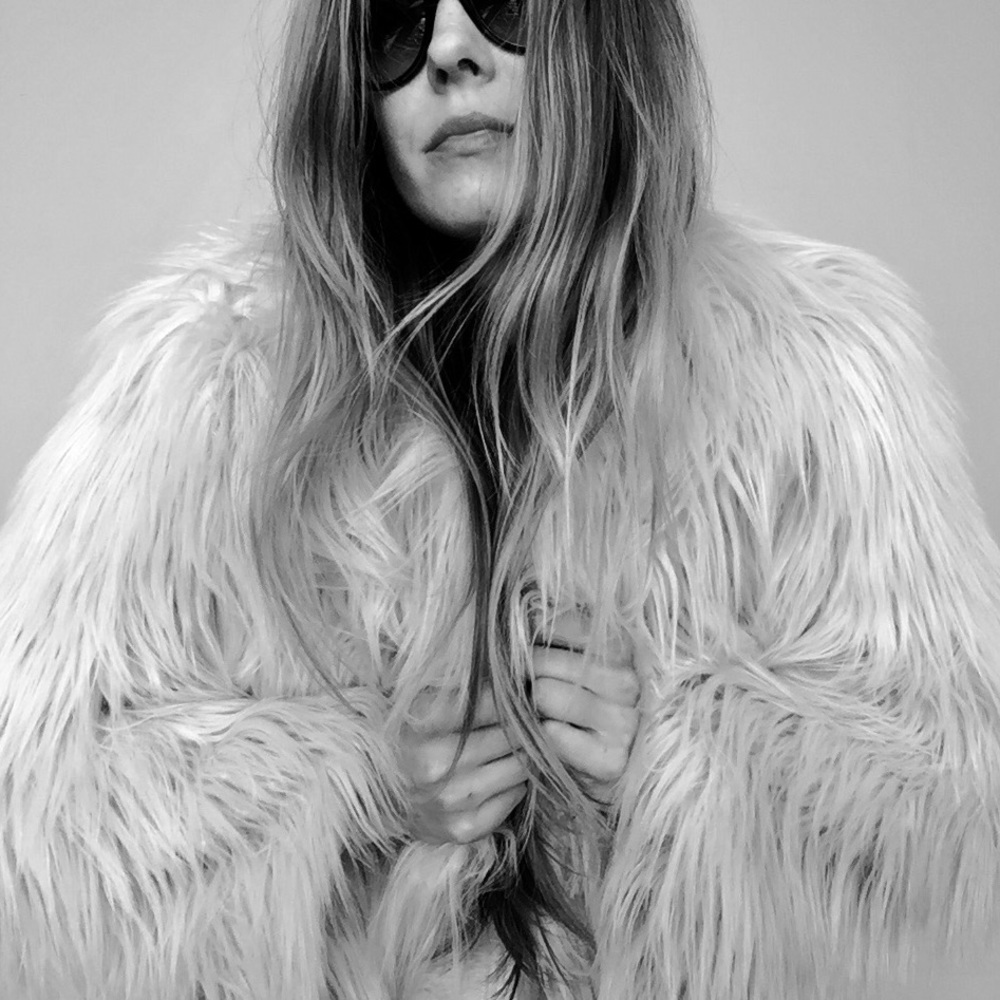 Amazing blush faux fur jacket new!!