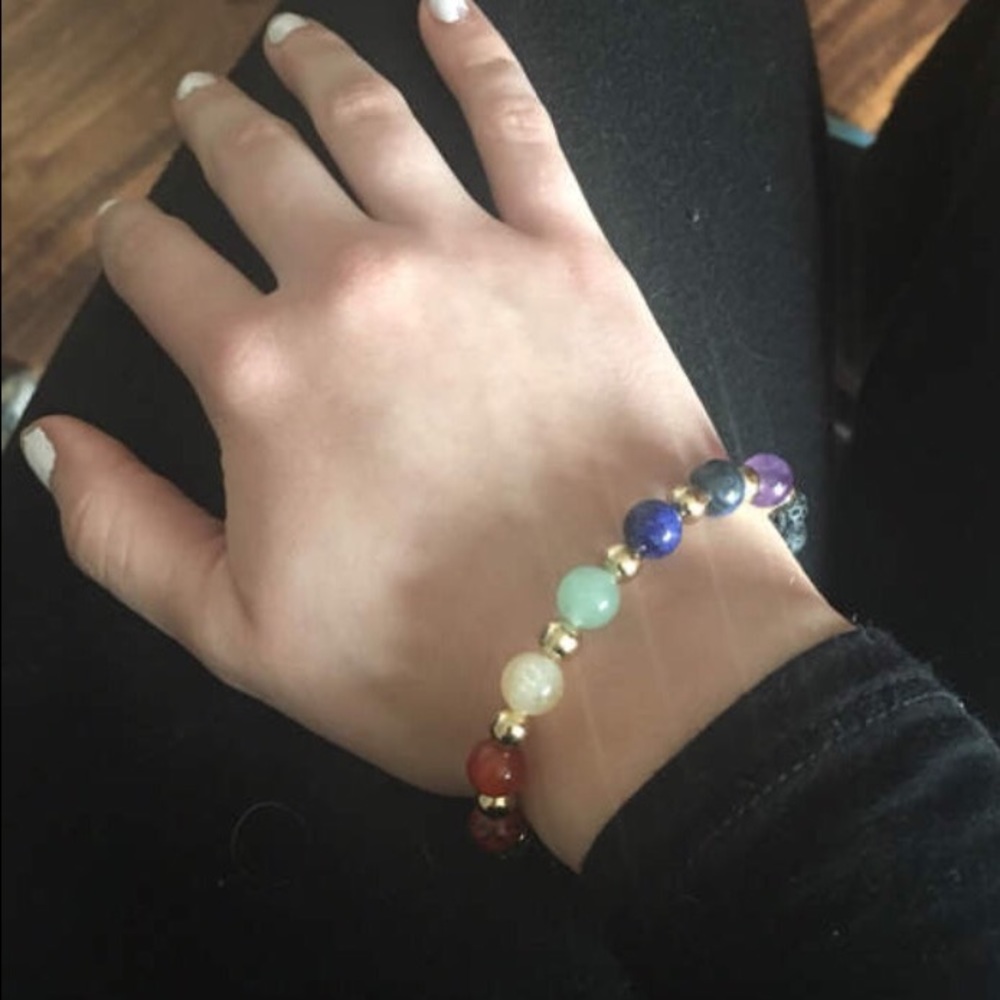 7 Chakra Mala Bracelet for Women - Picture 2 of 3