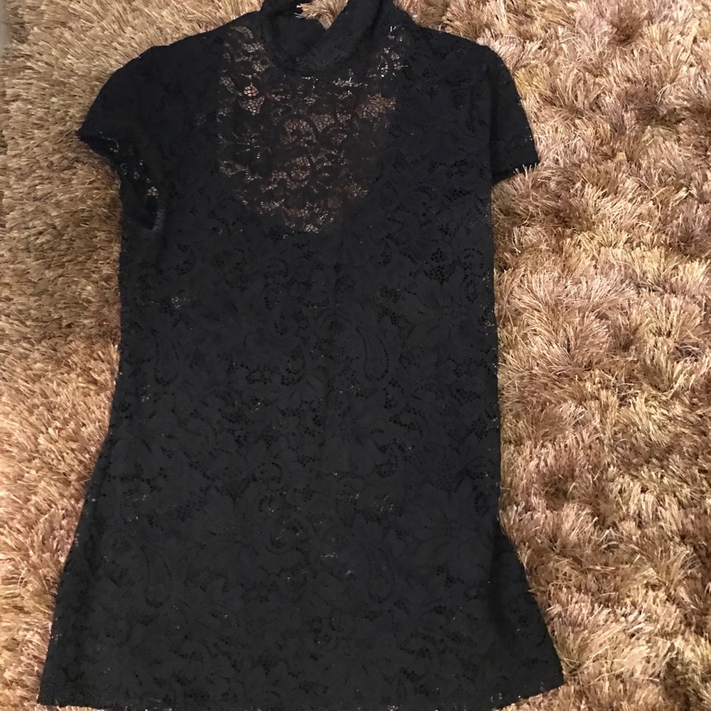 Black Lace high neck top
