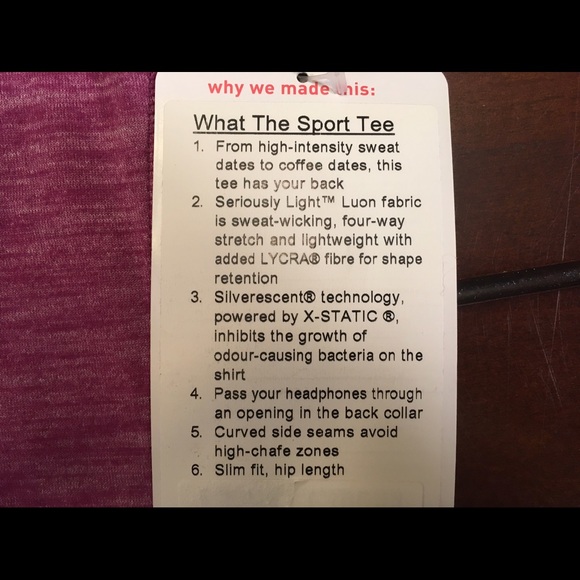 Lululemon What the Sport SS-Regal Plum, Size 8 - Picture 5 of 6