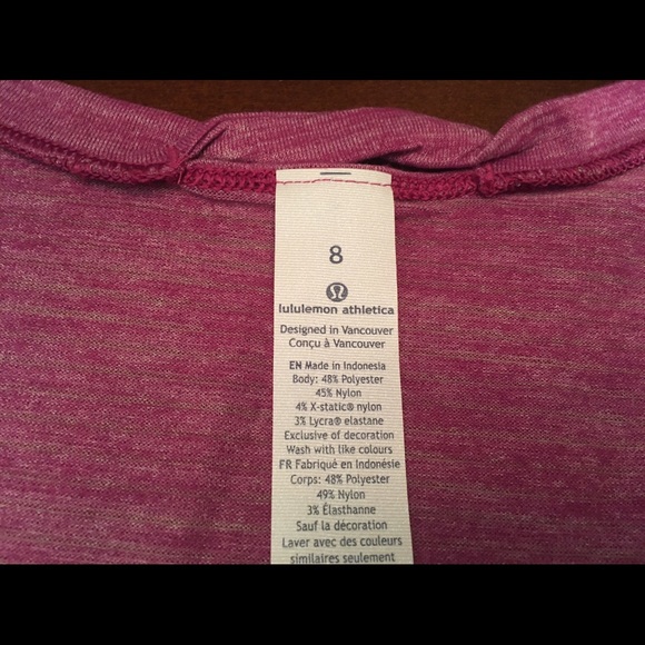 Lululemon What the Sport SS-Regal Plum, Size 8 - Picture 6 of 6