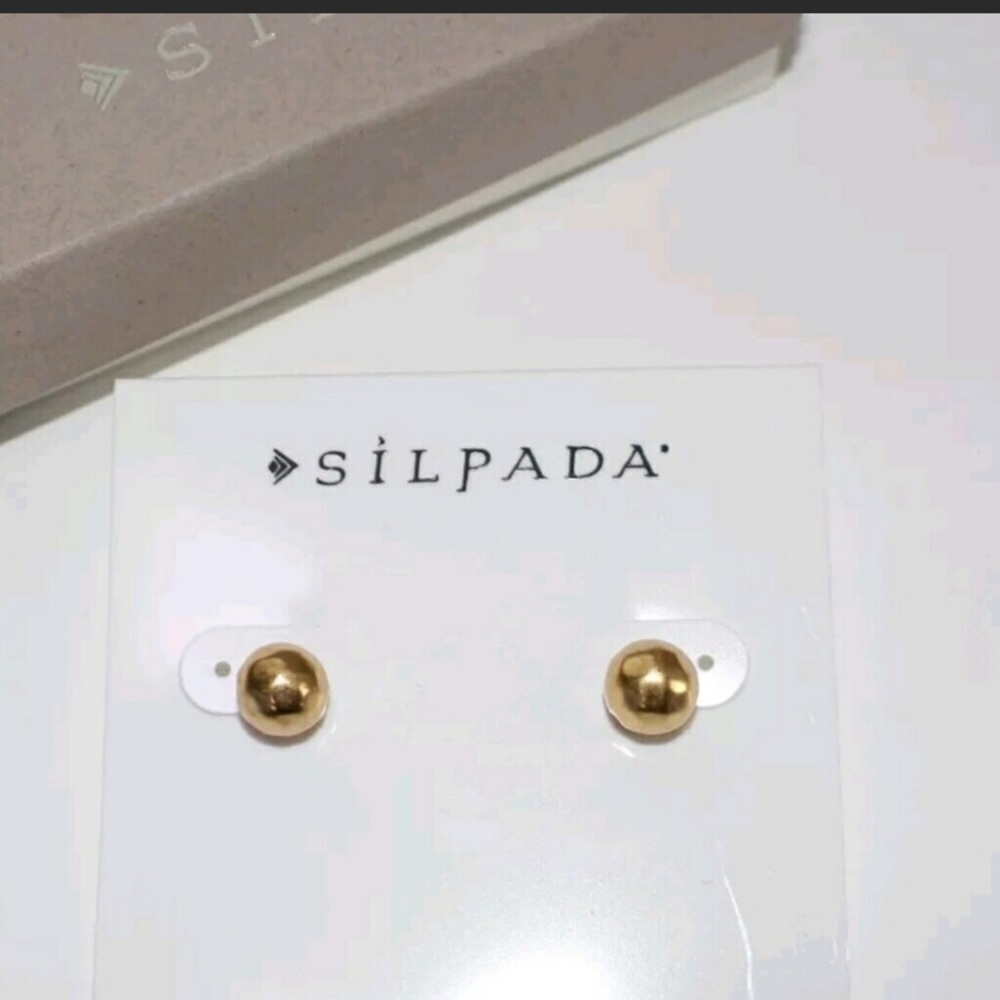 Silpada brass hammered posts