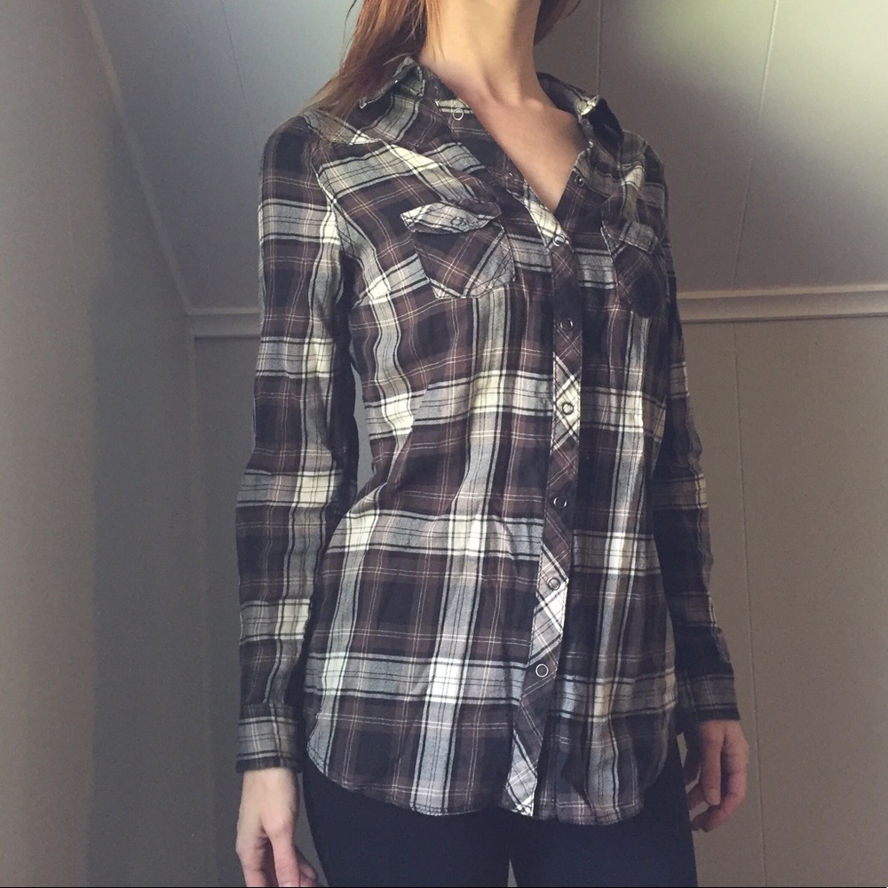 Brown Plaid Shirt