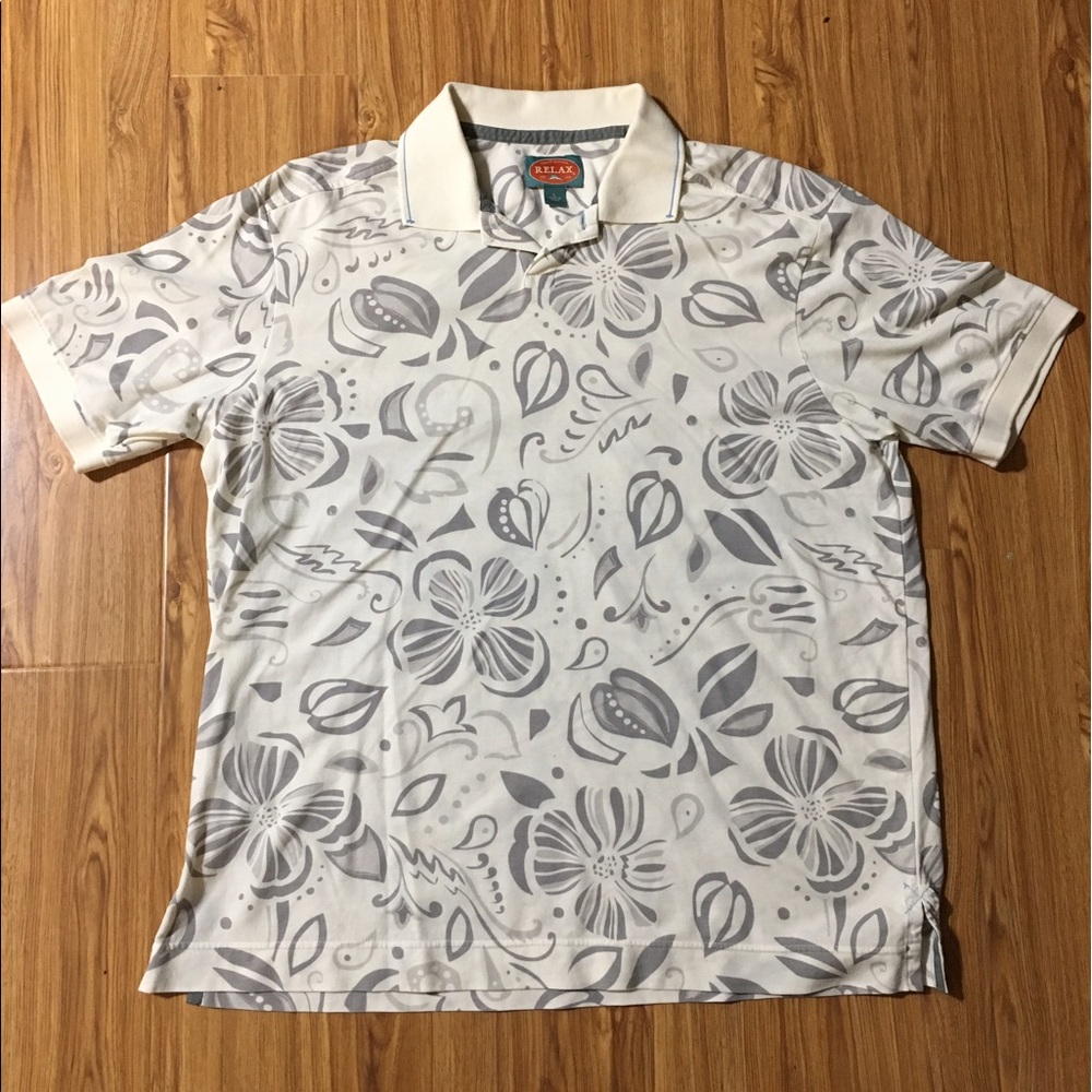 Tommy Bahama Men's L Printed Polo Shirt
