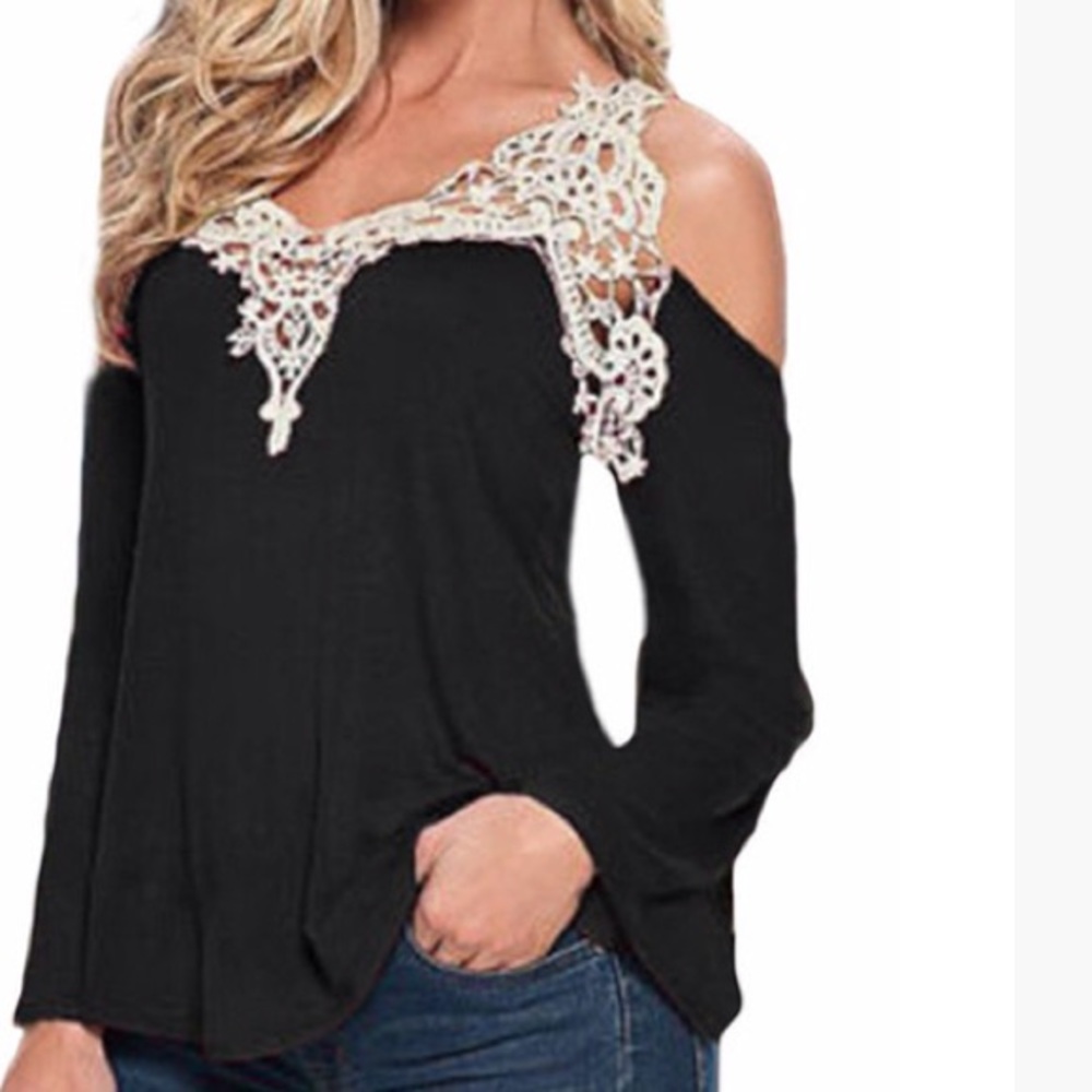 Off shoulder vneck shirt