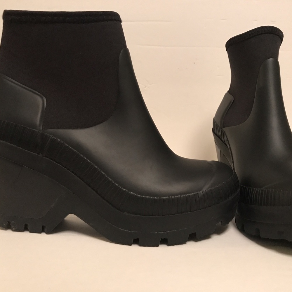 Hunter Deep Sea Wedge Rubber Rain Bootie ☔️ NEW