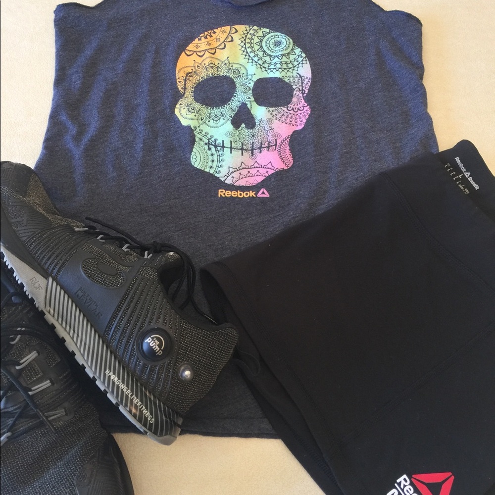 Sold* SugarSkull women's reebok tank