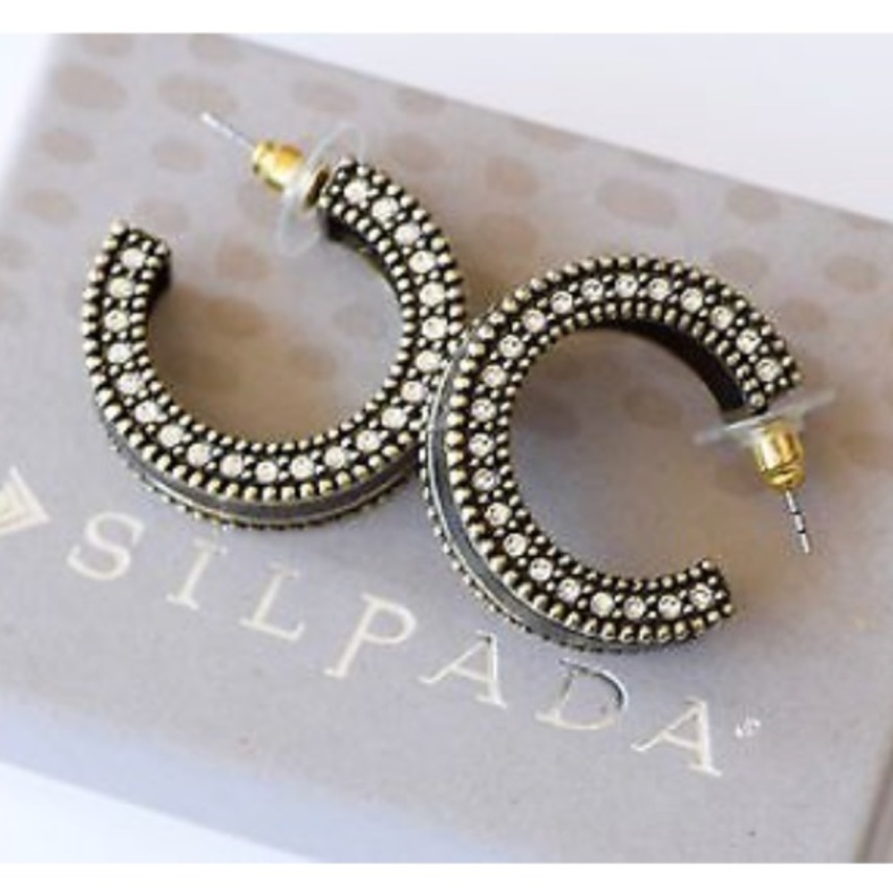 Silpada leather together hoops