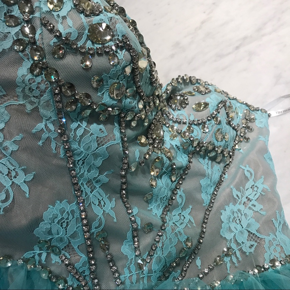 Sherri Hill Blue Prom Dress - Picture 5 of 5