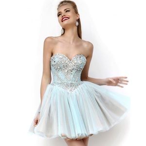 Sherri Hill Blue Prom Dress
