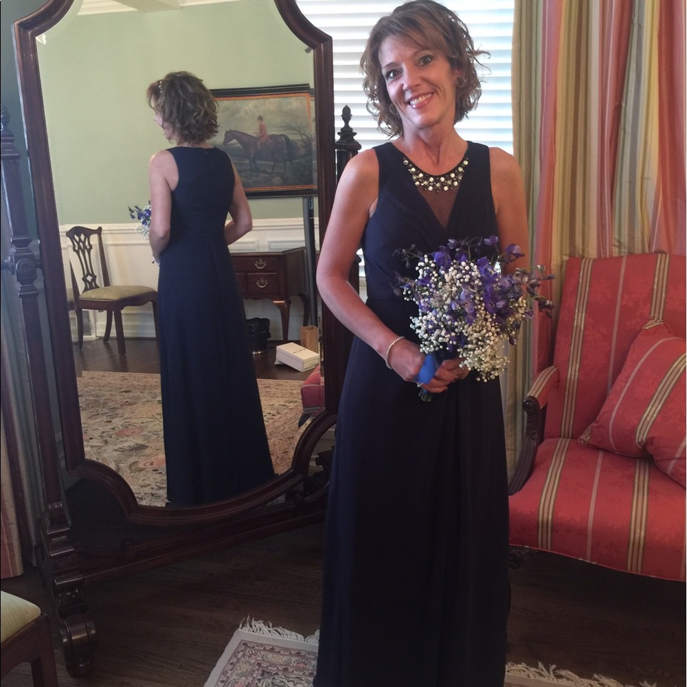 Embellish navy long dress
