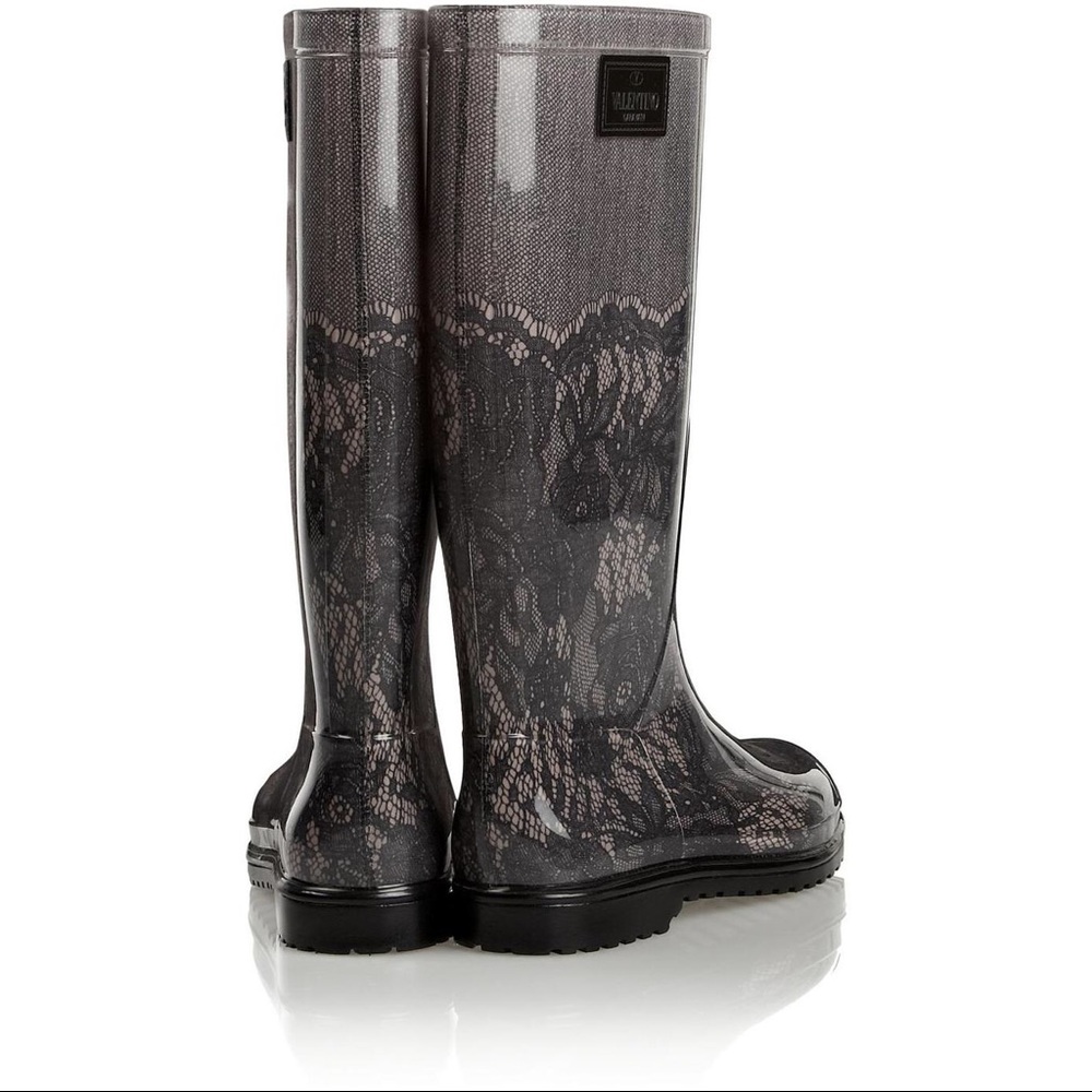 Valentino Lace Print Rainboot