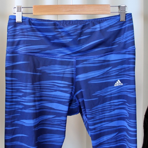 adidas Pants - Adidas Blue Athletic Crop Pants adidas Pants - Adidas Blue Athletic Crop Pants