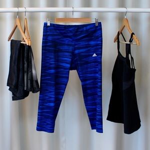 adidas Pants - Adidas Blue Athletic Crop Pants adidas Pants - Adidas Blue Athletic Crop Pants