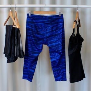 adidas Pants - Adidas Blue Athletic Crop Pants adidas Pants - Adidas Blue Athletic Crop Pants