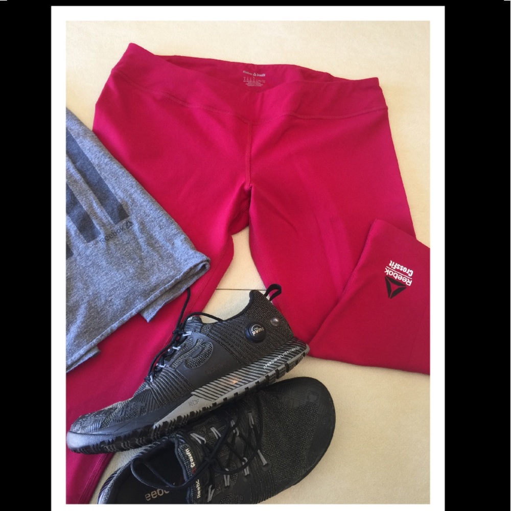 Red Reebok CrossFit women's Capri