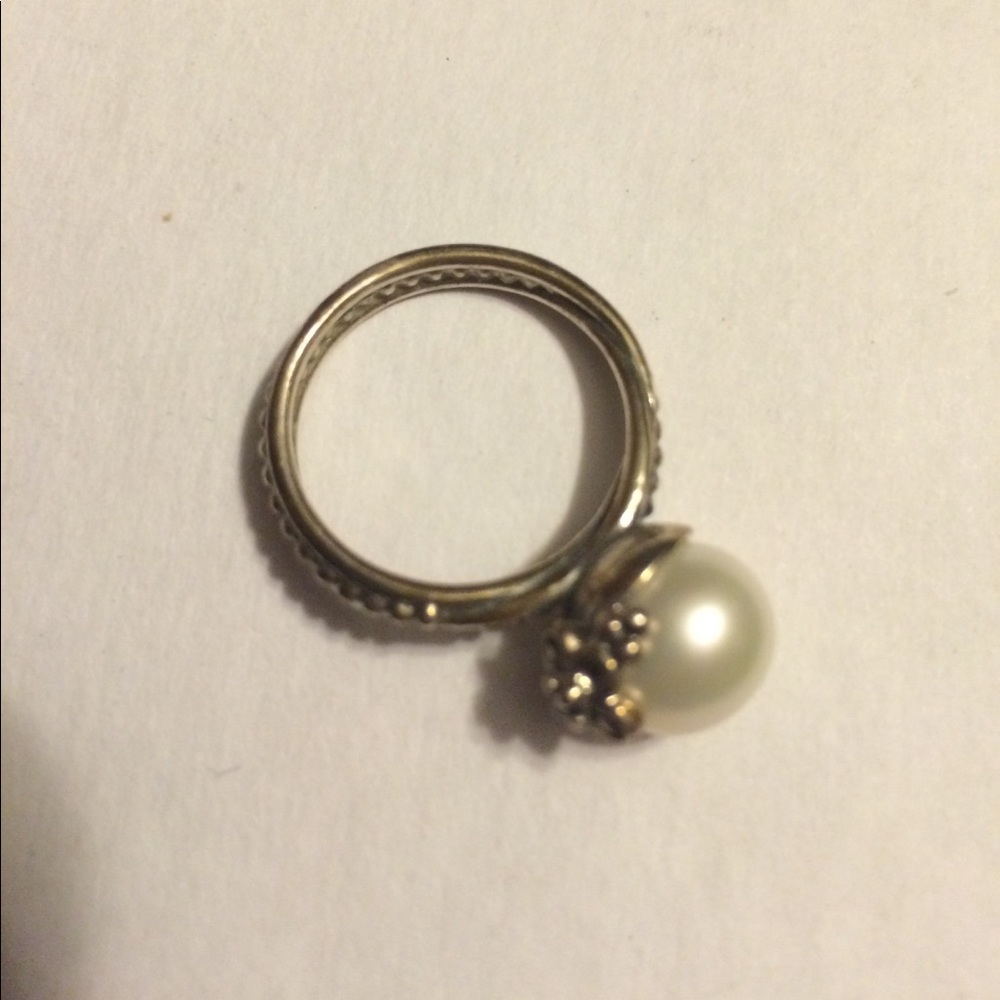 Pearl Pandora Gold Ring