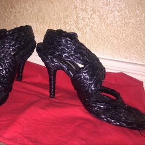 Stella McCartney Black straw sandals