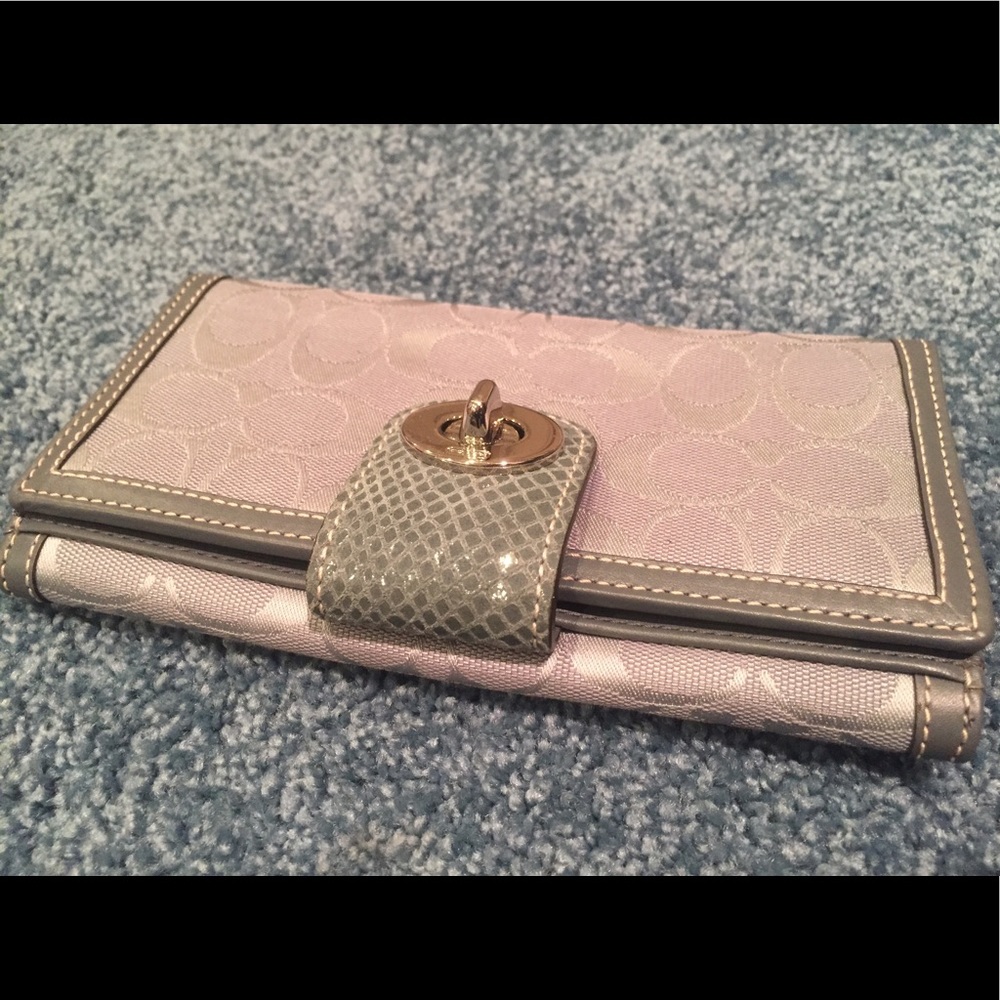 Blue/grey coach wallet