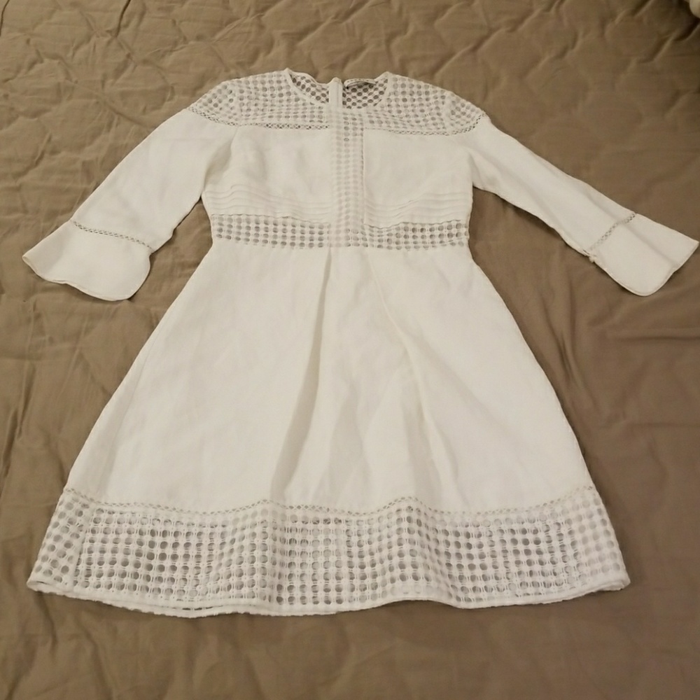Sandro white dress with lace