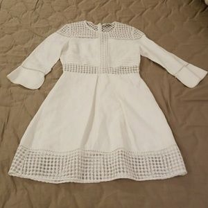 Sandro white dress with lace