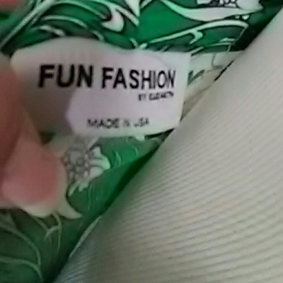 Green floral  tank top - Picture 4 of 5