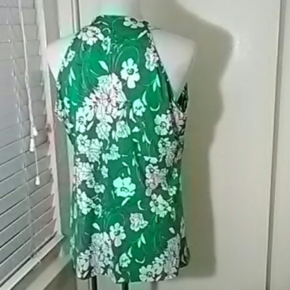 Green floral  tank top - Picture 5 of 5