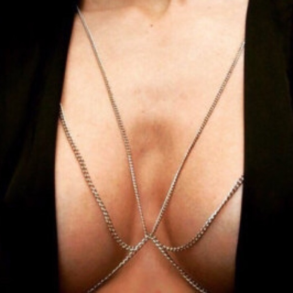 'Paige' Silver Body Chain - Picture 2 of 6