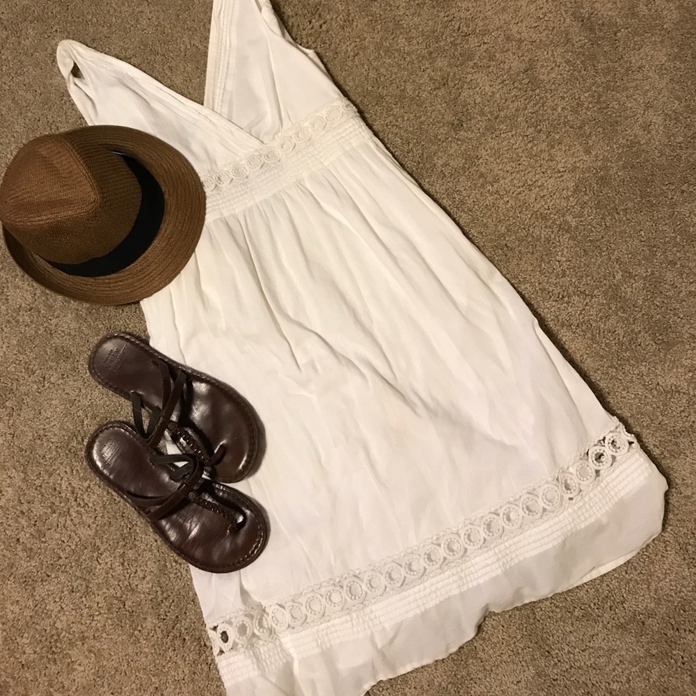 White Cotton Sun Dress