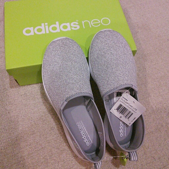 adidas neo cloudfoam women's slip on