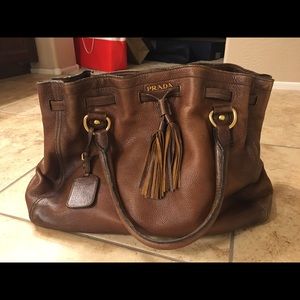 Prada bag brown leather