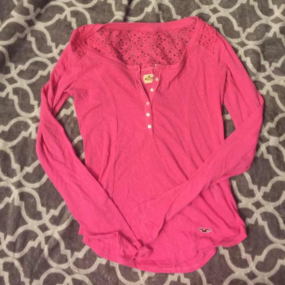 Pink hollister shirt