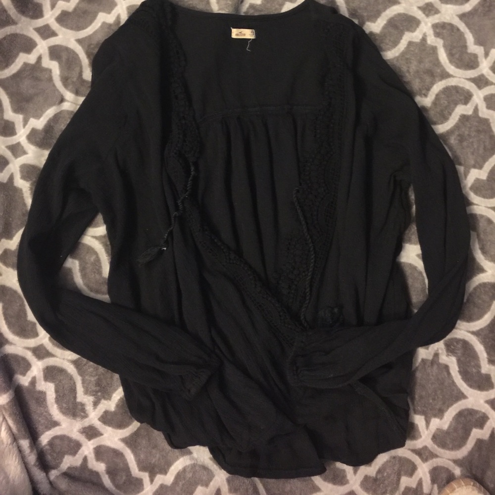 Long sleeve with open front hollister top