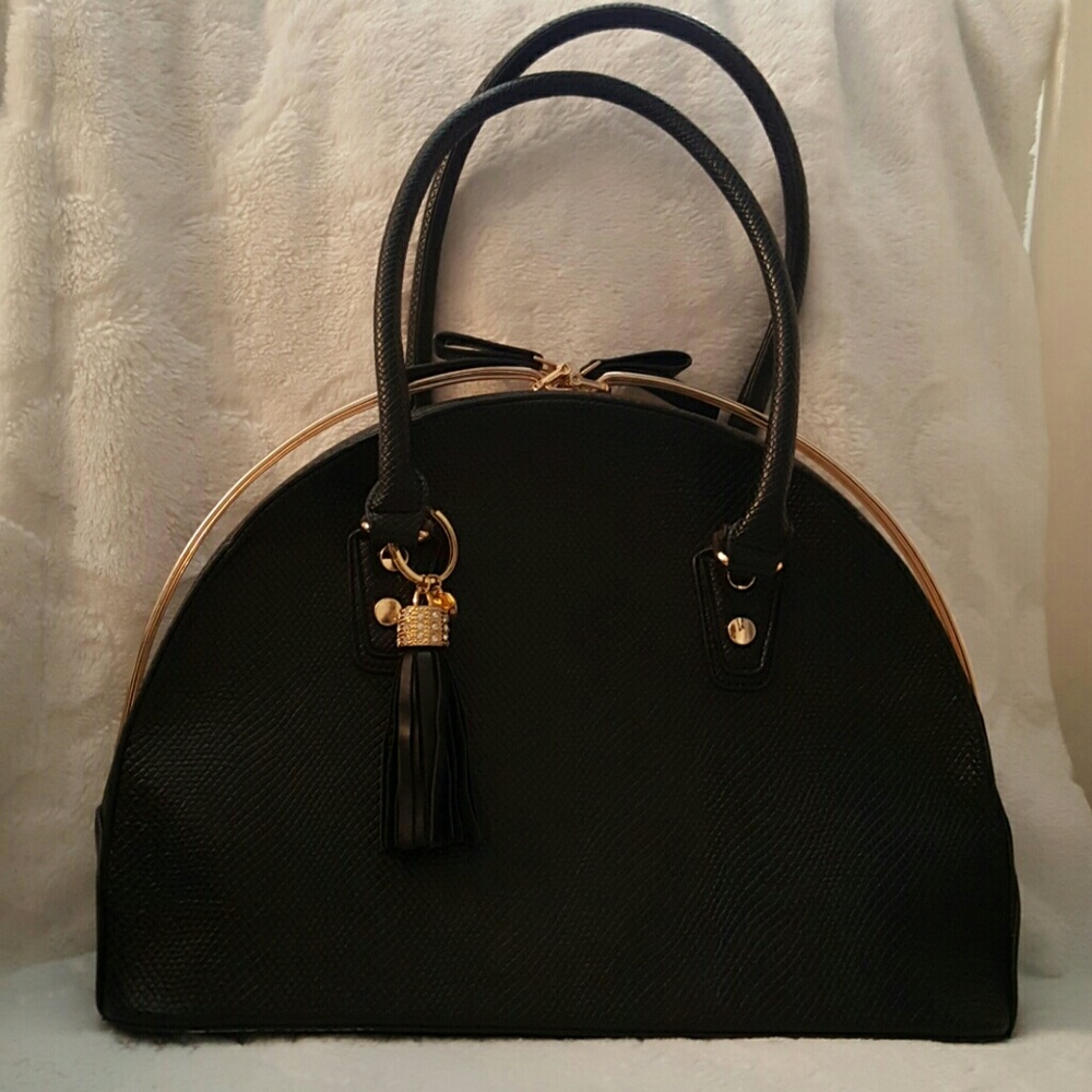 Unique black leather purse
