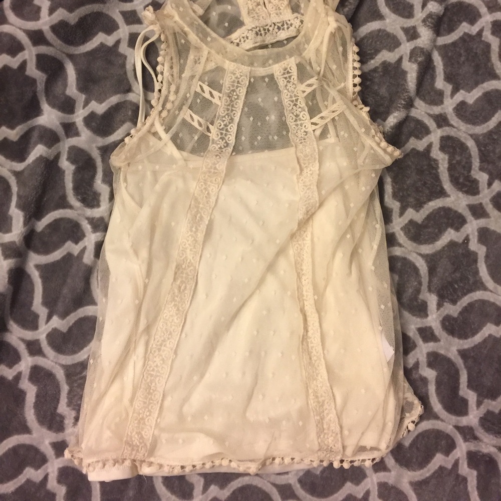 Cream colored tank