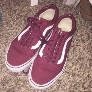 Maroon Burgundy Vans Old Skool