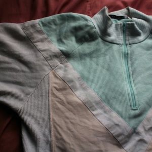90s pastel quaterzip sweater