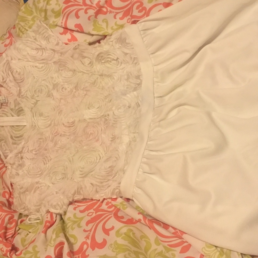 White sheer floral top forever21 dress