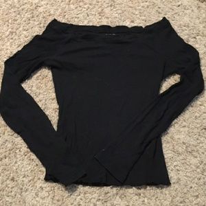 (2 for $15) Black off the shoulder long sleeve