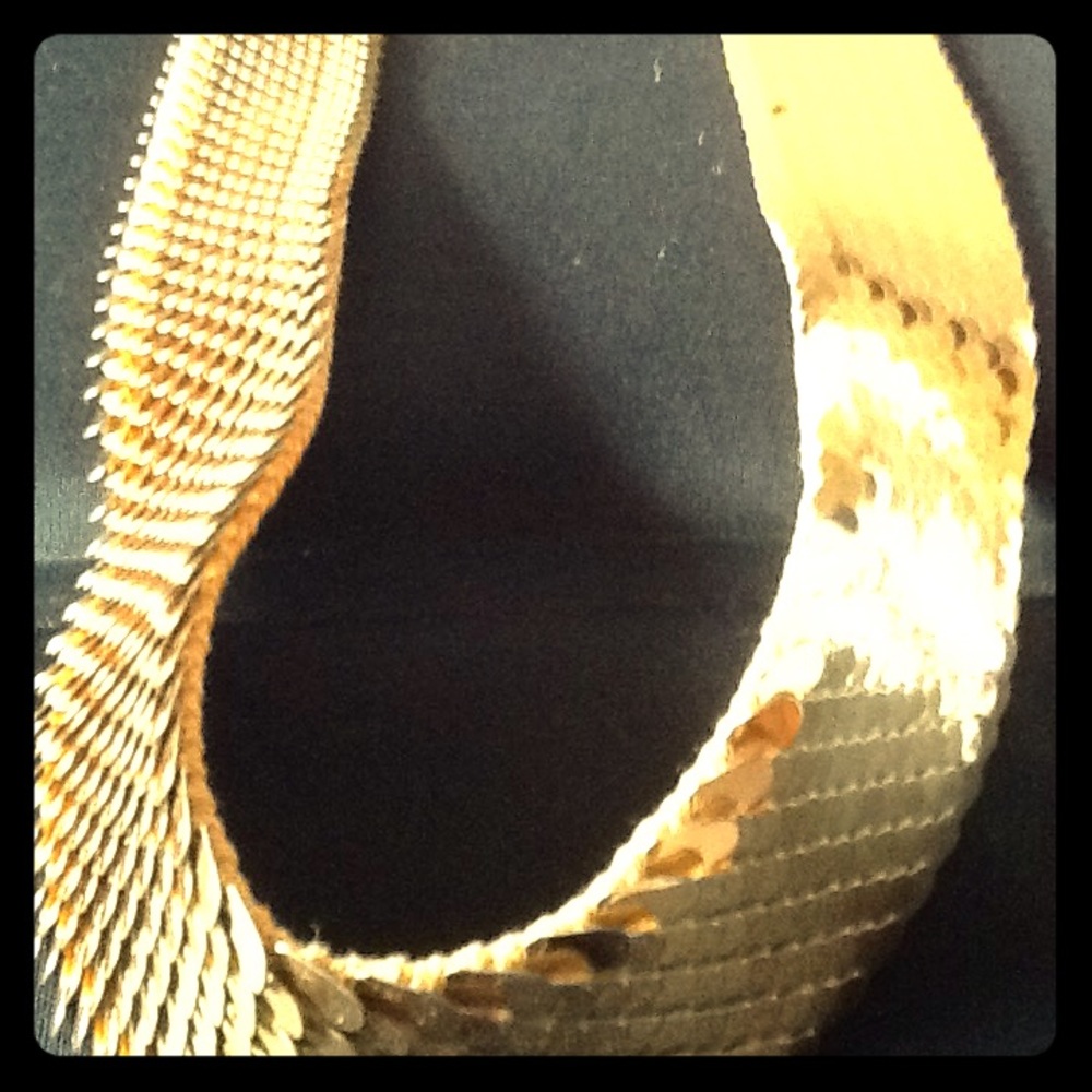 Shimmering Gold Belt w/ Black onyx stone