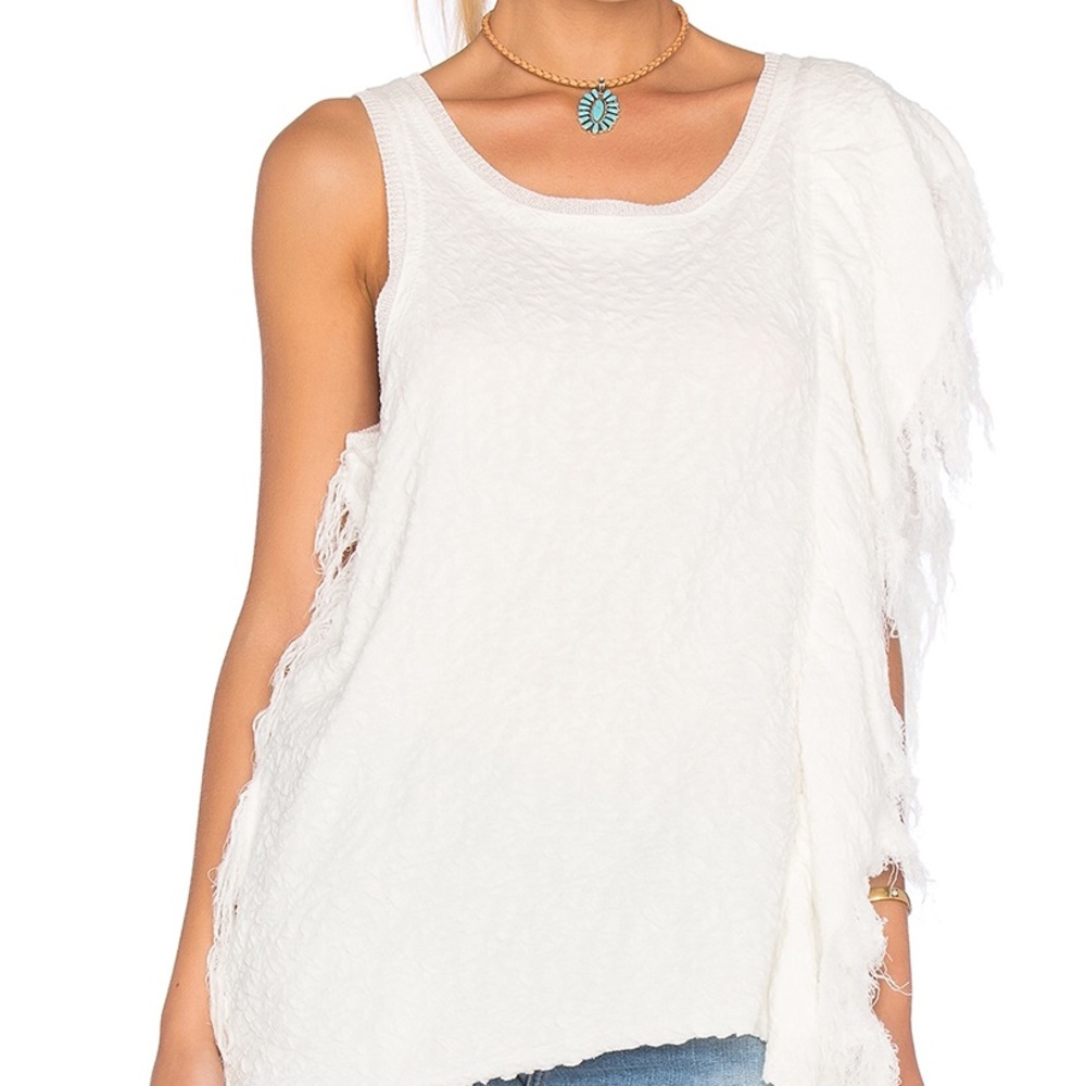 Free People Treat Me Tender Ivory KnIt Long Tank