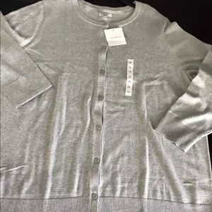 Women Plus Size 3X sparkle Silver Grey Cardigan