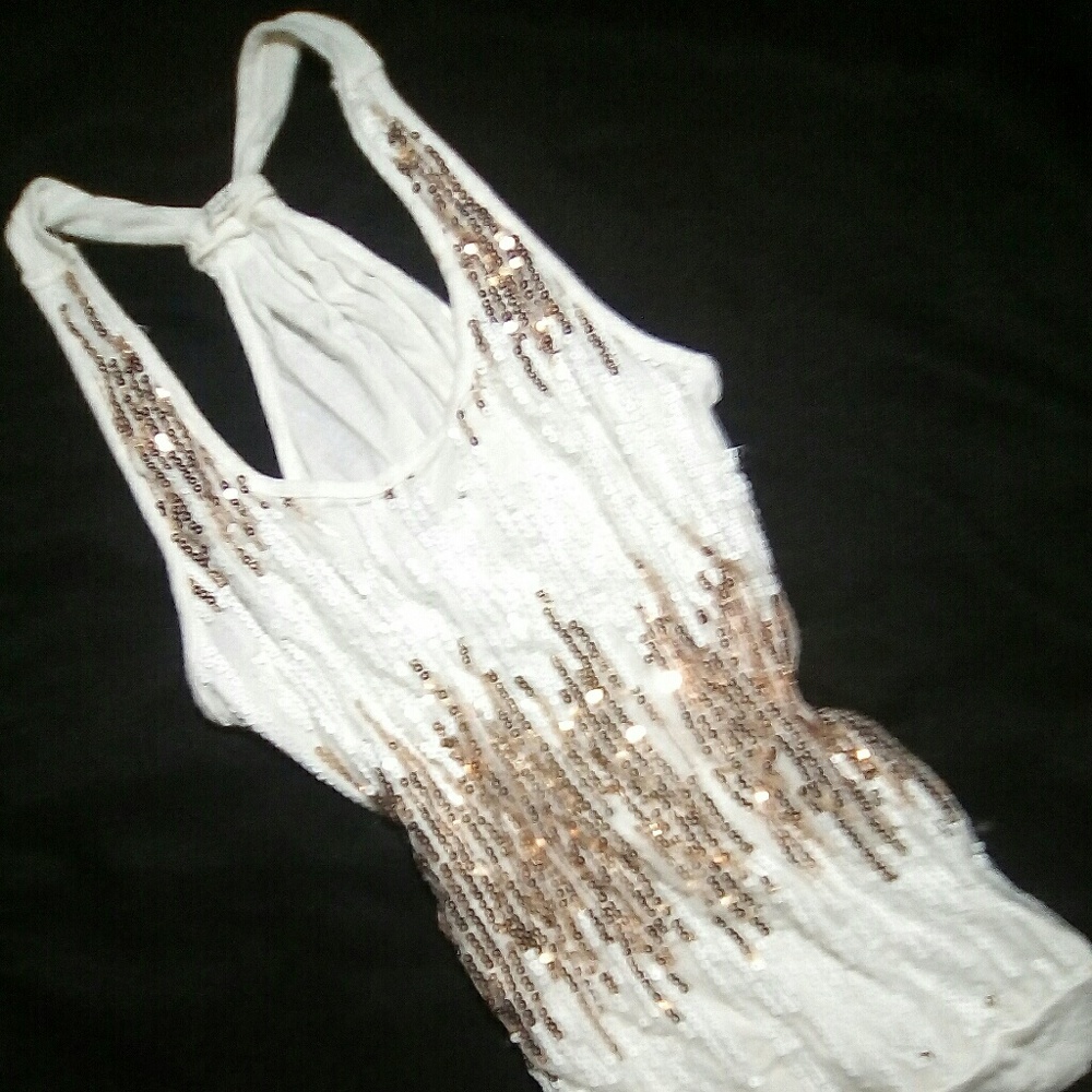 Metallic sequined Iris LA top