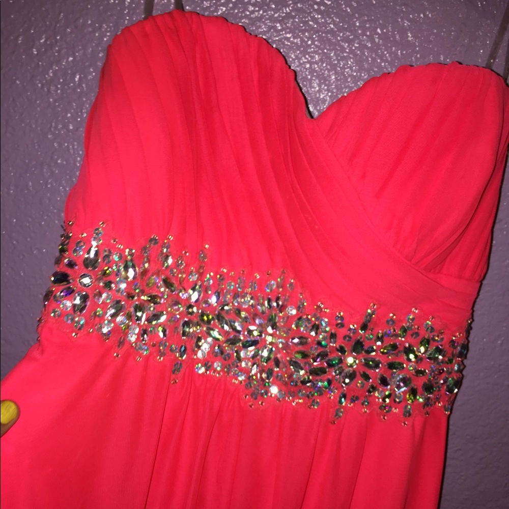 Coral Beaded Gown