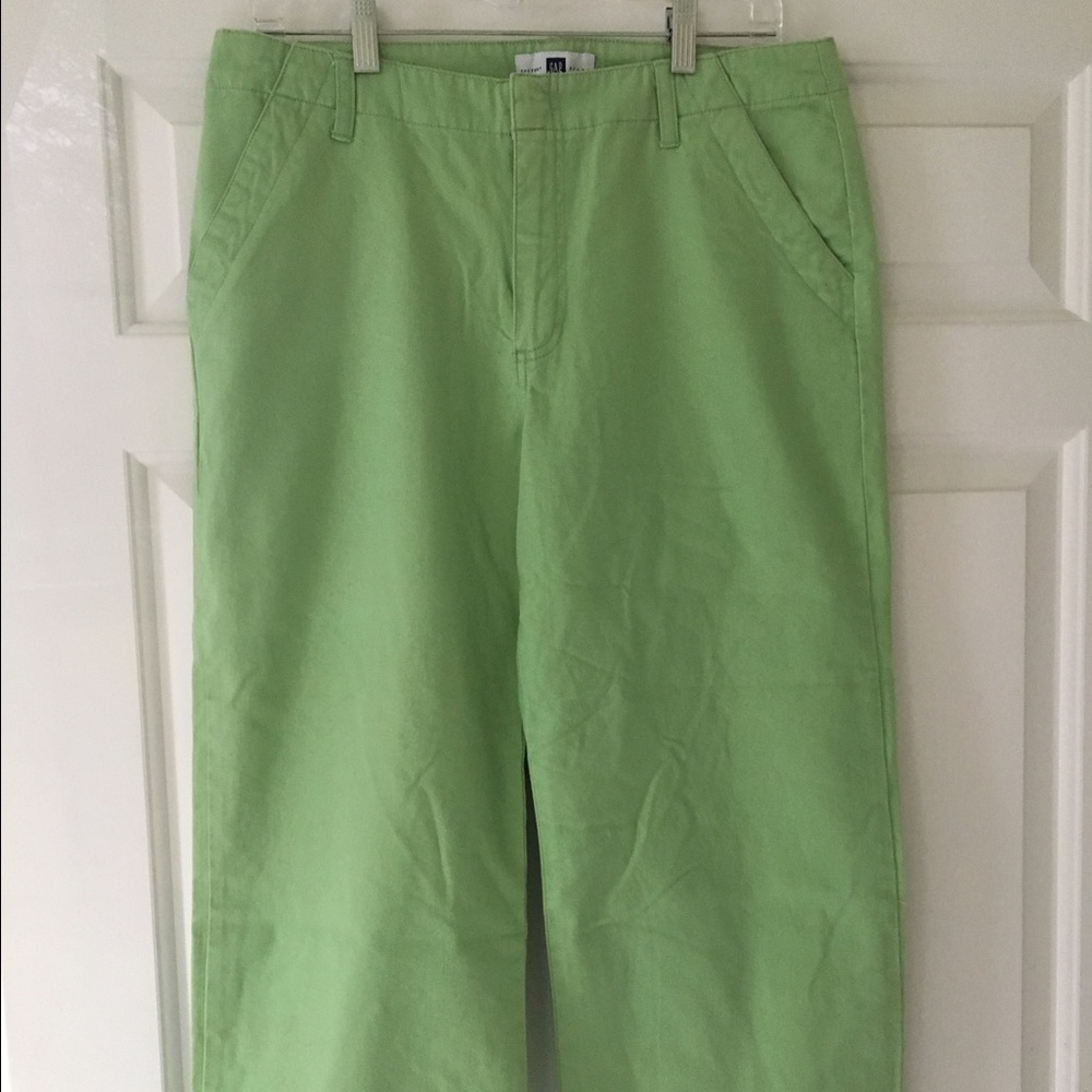 Lime green Gap cropped pants