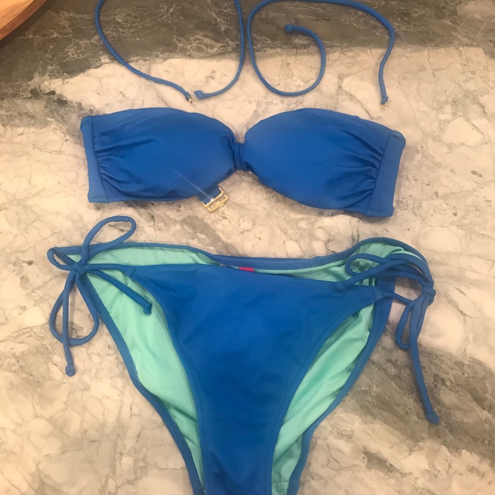 Medium blue bikini in good used condition.