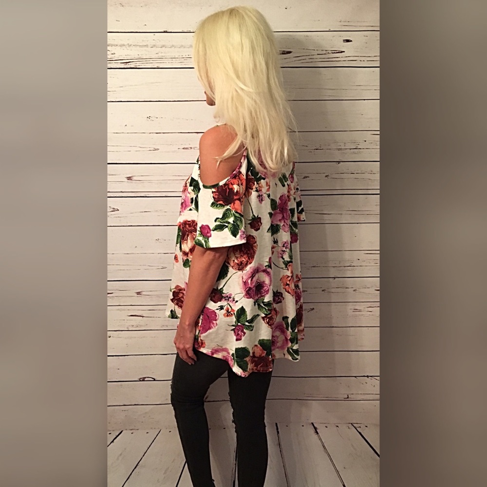 LAST One French Terry open shoulder tunic - Picture 5 of 5