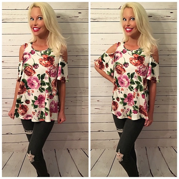 LAST One French Terry open shoulder tunic - Picture 4 of 5