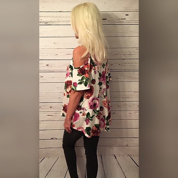 LAST One French Terry open shoulder tunic - Picture 5 of 5